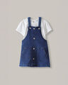 Conjunto De Playera Y Overol Falda,AZUL ACERO